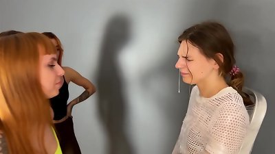 rough Triple sapphic abasement drooling In Face And facehole Of A Mummified tart Close Up