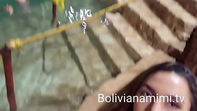 butt-eating at the cenote... exploring the guide took me to a empty place and u let him touch my vagina  utter flick on bolivianamimi.tv