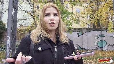 GERMAN SCOUT - Deep ass fucking hookup audition for skinny Colombian teen Ashley Rose at Pick Up