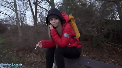 Public Agent Dominno and her hefty orbs screwed in hotel arses