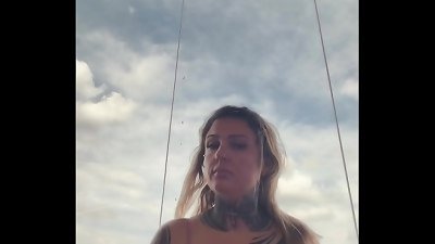 tatted chick nearly gets crushed out of the gym for wearing a see-through top with her nipples hard! She said they were rock hard because she was highly super-naughty at the moment.